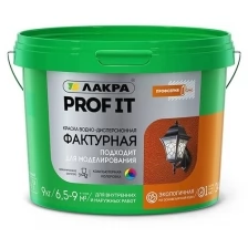 Краска акриловая Лакра Prof It фактурная 9 кг