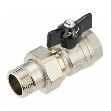 Кран шаровый 1" стандарт нар.-вн. бабочка (со сгоном) General Fittings (7S00M5N101002A)