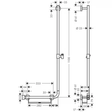 Душевая штанга Hansgrohe Unica Comfort 26404400 Хром